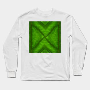 Banana leaf kaleidoscopic patterns. THREE Long Sleeve T-Shirt